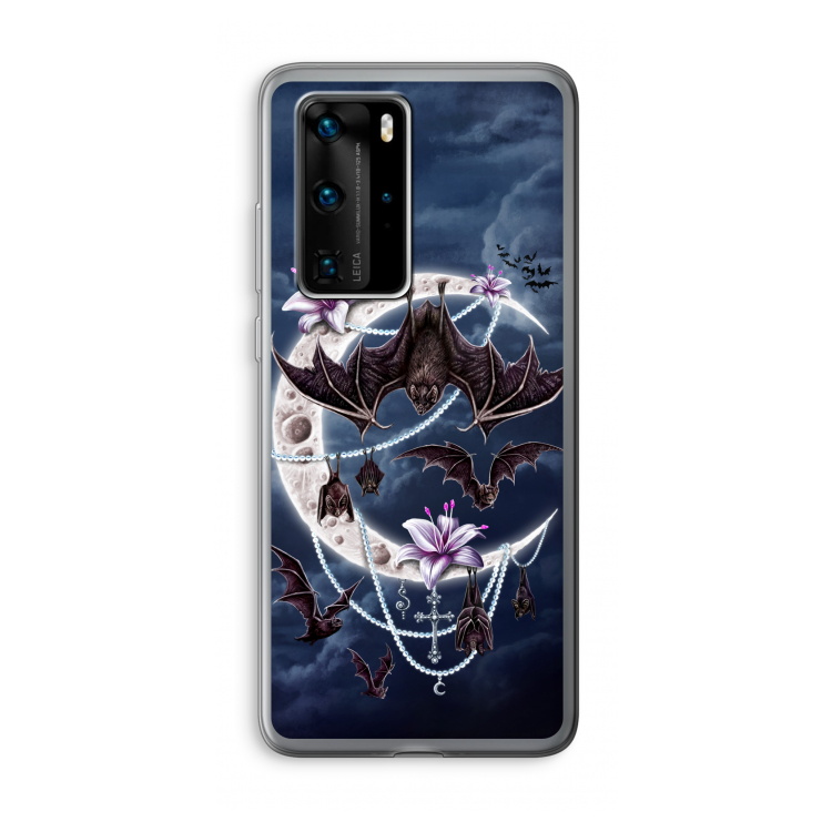 Vleermuizen Maan: Huawei P40 Pro Transparant Hoesje