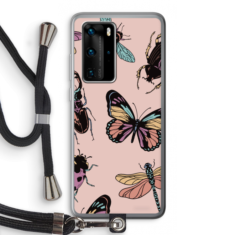 Tiny Bugs: Huawei P40 Pro Transparant Hoesje met koord