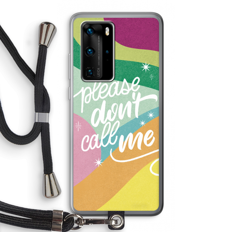 Don't call: Huawei P40 Pro Transparant Hoesje met koord