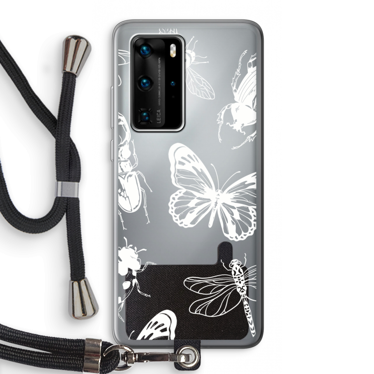 Tiny Bugs: Huawei P40 Pro Transparant Hoesje met koord