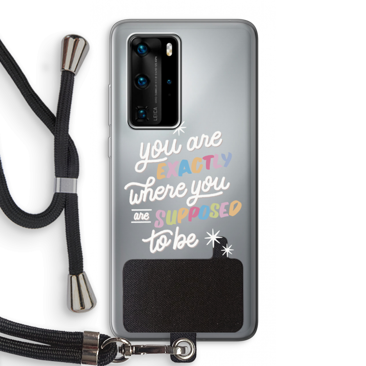 Right Place: Huawei P40 Pro Transparant Hoesje met koord