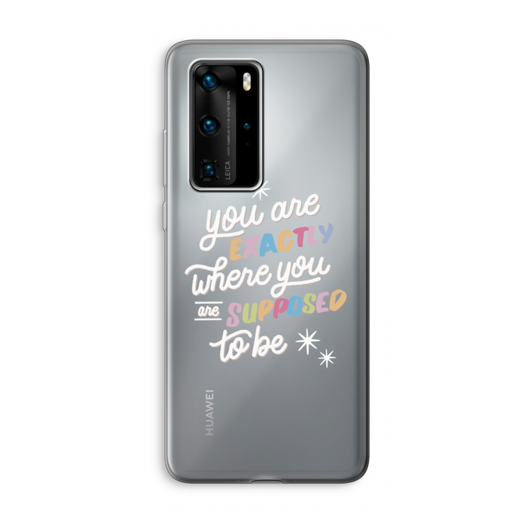 Right Place: Huawei P40 Pro Transparant Hoesje