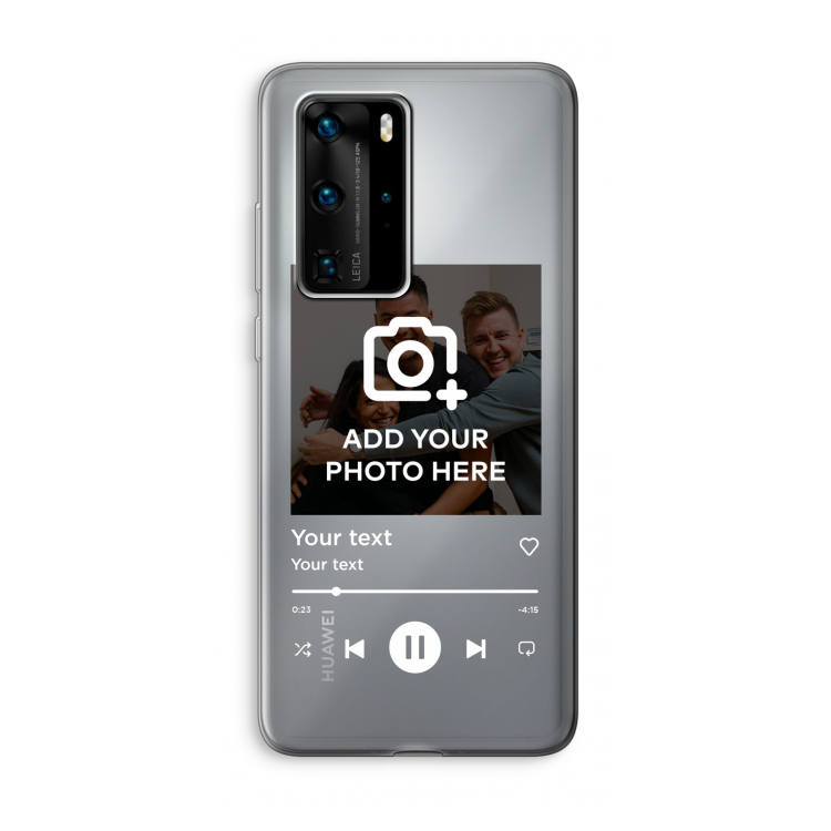 Music Player: Huawei P40 Pro Transparant Hoesje