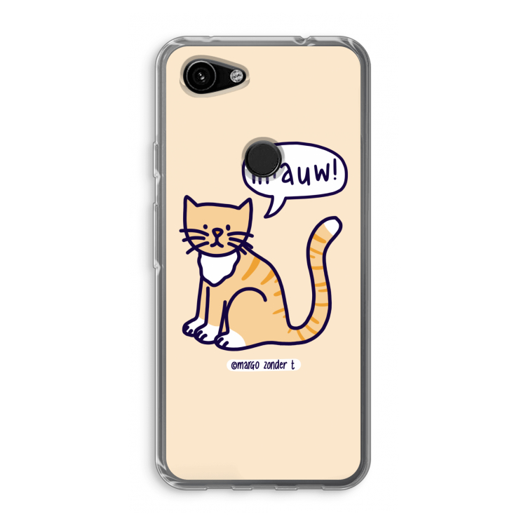 Miauw: Google Pixel 3a Transparant Hoesje