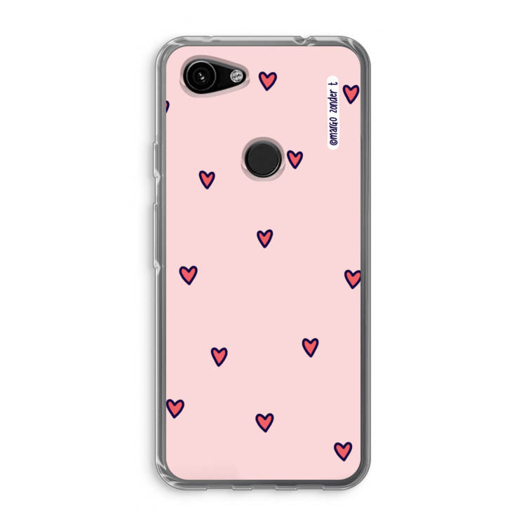 Hartjes: Google Pixel 3a Transparant Hoesje