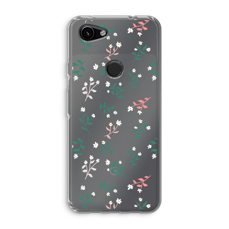 Small white flowers: Google Pixel 3a Transparant Hoesje