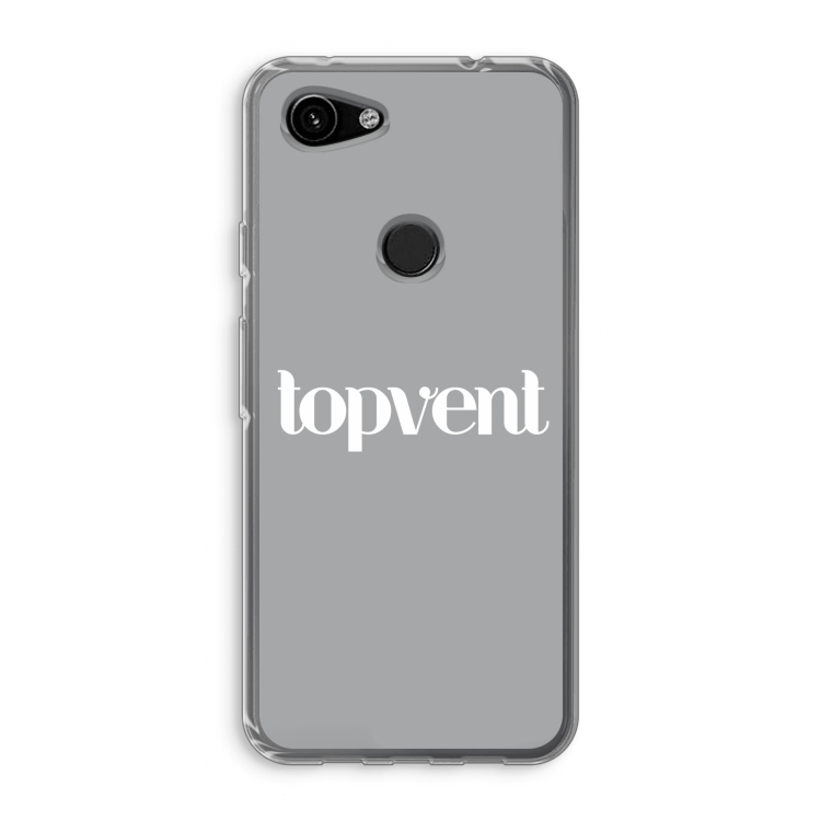 Topvent Grijs Wit: Google Pixel 3a Transparant Hoesje