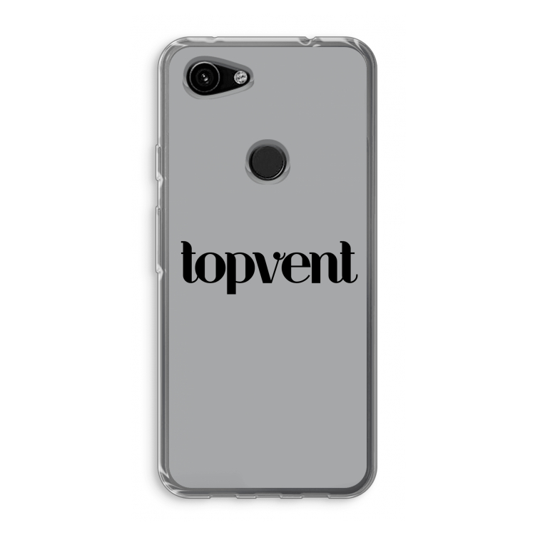 Topvent Grijs Zwart: Google Pixel 3a Transparant Hoesje
