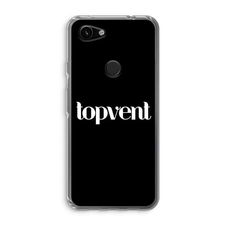Topvent Zwart: Google Pixel 3a Transparant Hoesje