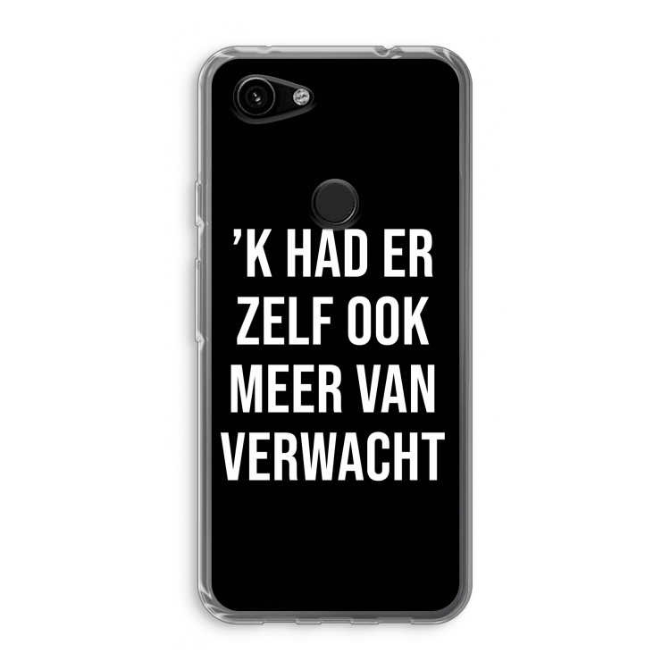 Meer verwacht - Zwart: Google Pixel 3a Transparant Hoesje