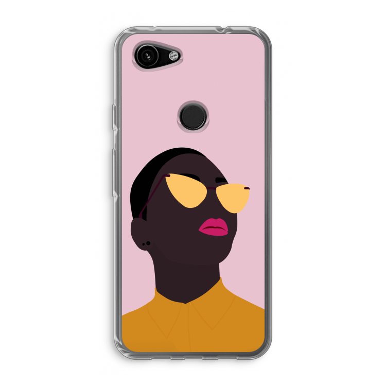 Yellow glasses: Google Pixel 3a Transparant Hoesje