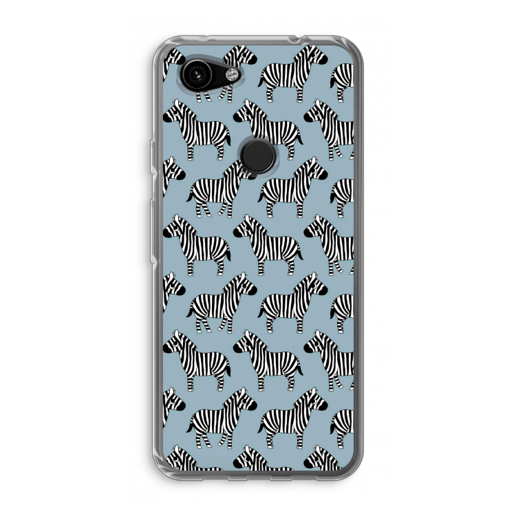 Zebra: Google Pixel 3a Transparant Hoesje
