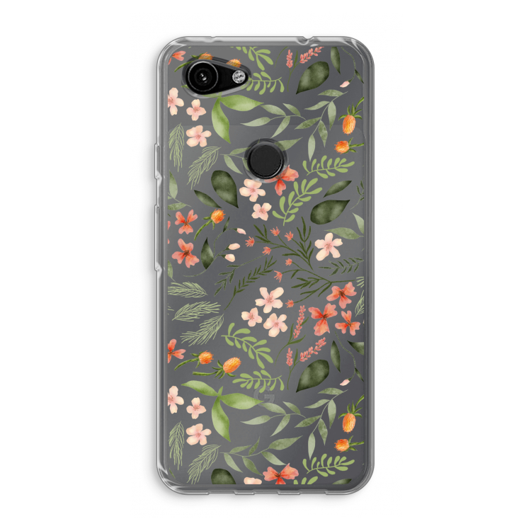 Sweet little flowers: Google Pixel 3a Transparant Hoesje