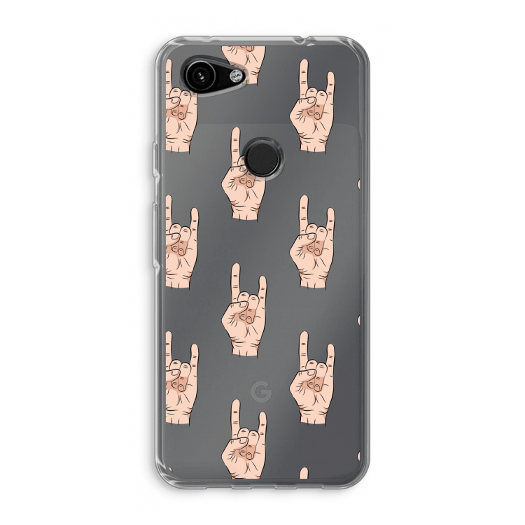 Rock: Google Pixel 3a Transparant Hoesje