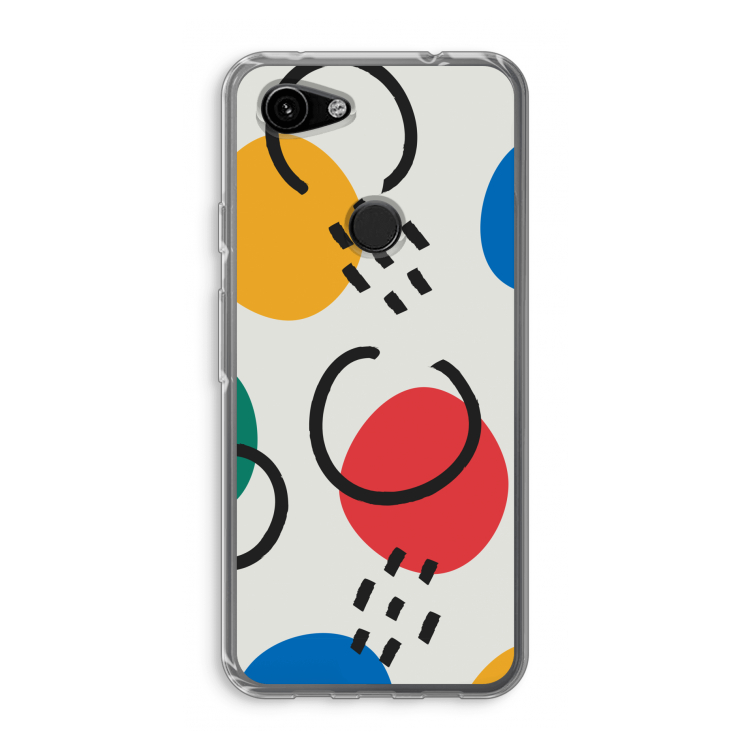 Illustratieve pop 3: Google Pixel 3a Transparant Hoesje