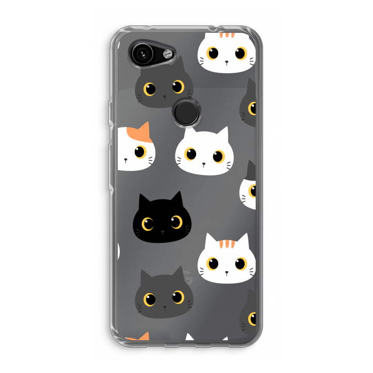 Katten: Google Pixel 3a Transparant Hoesje