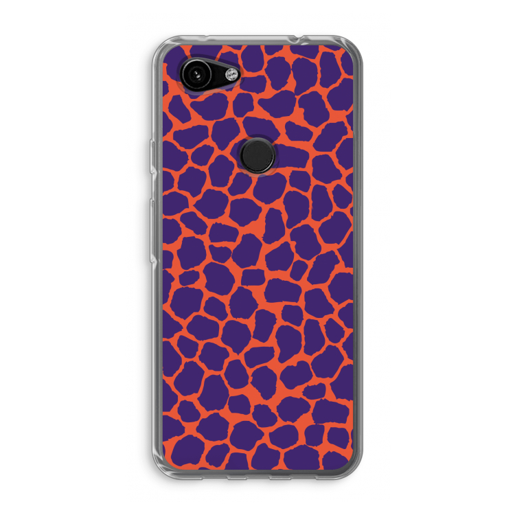 Purple Giraffe: Google Pixel 3a Transparant Hoesje