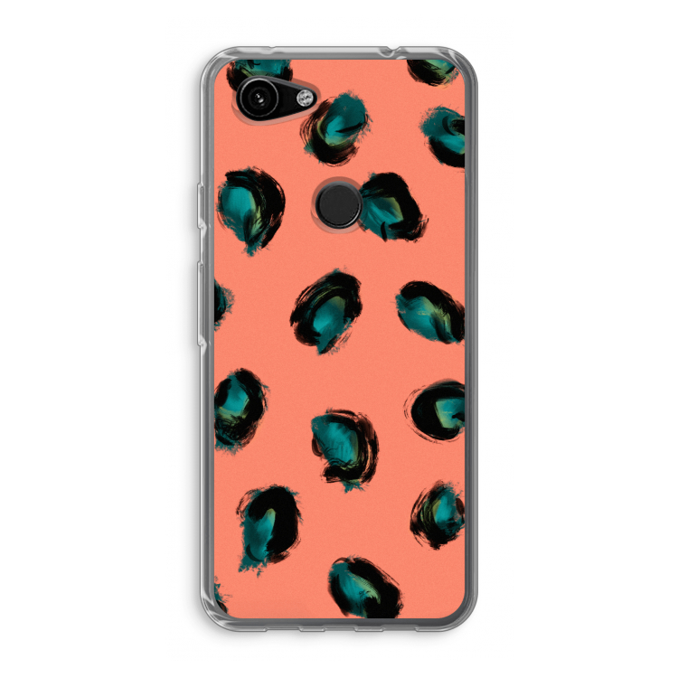Pink Cheetah: Google Pixel 3a Transparant Hoesje