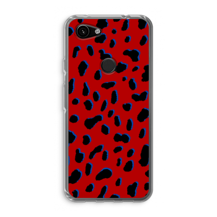 Red Leopard: Google Pixel 3a Transparant Hoesje