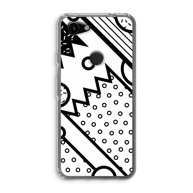 Pop Art #4: Google Pixel 3a Transparant Hoesje