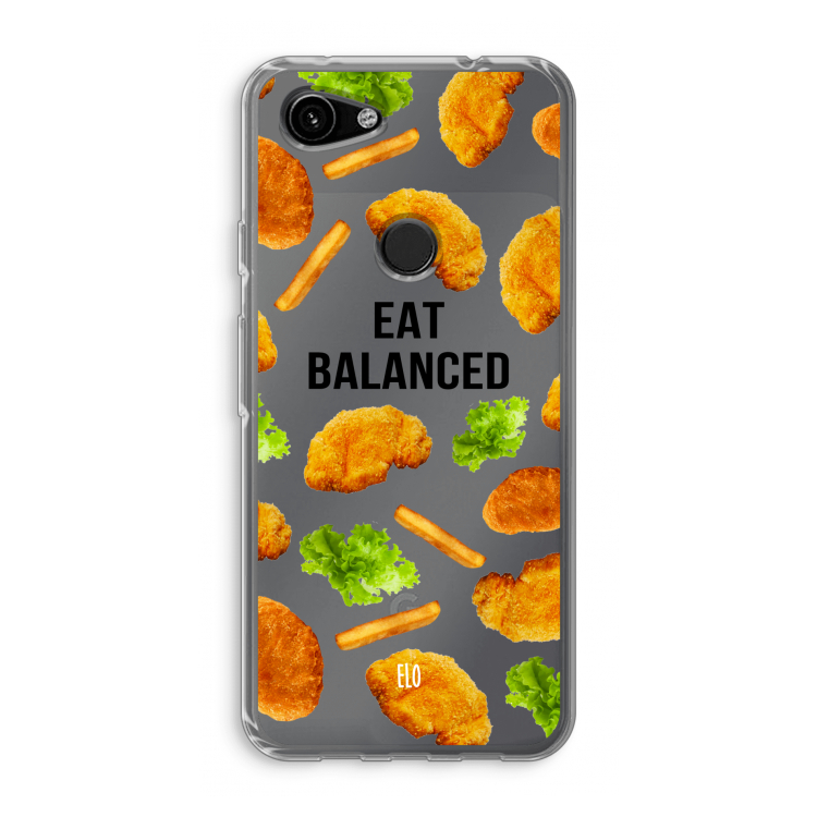 Eat Balanced: Google Pixel 3a Transparant Hoesje