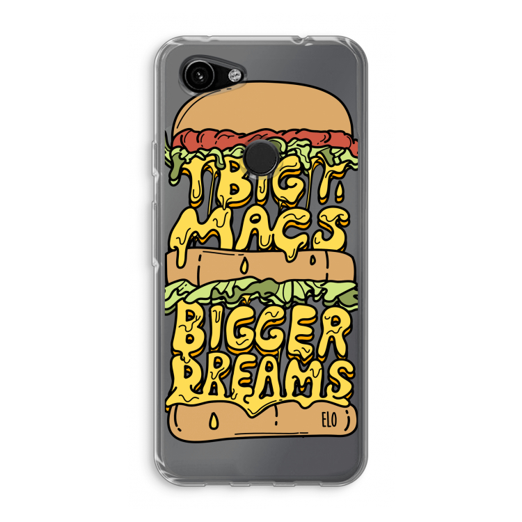 Big Macs Bigger Dreams: Google Pixel 3a Transparant Hoesje