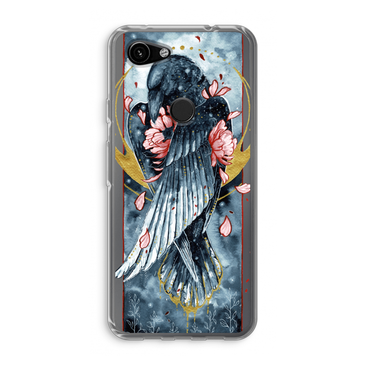 Golden Raven: Google Pixel 3a Transparant Hoesje