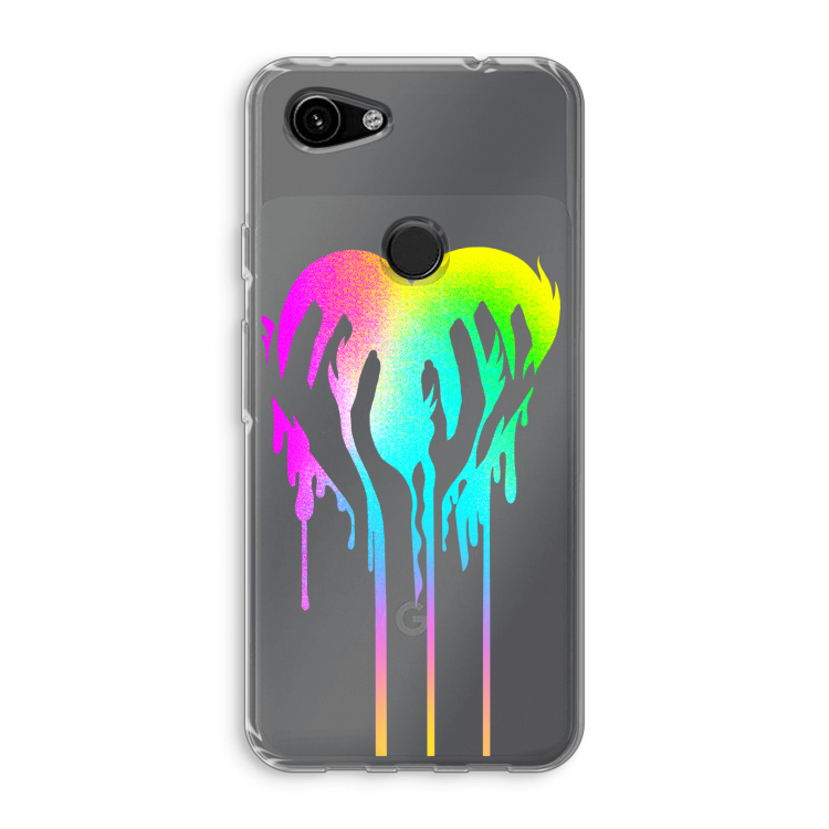 Hold My Heart: Google Pixel 3a Transparant Hoesje