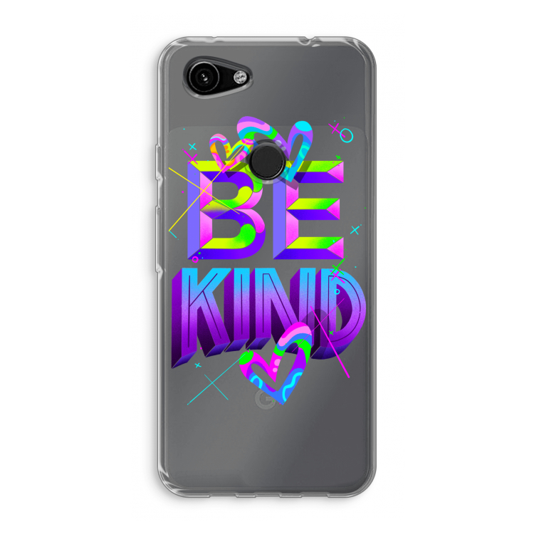Be Kind: Google Pixel 3a Transparant Hoesje