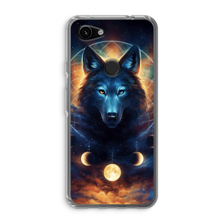 Wolf Dreamcatcher: Google Pixel 3a Transparant Hoesje