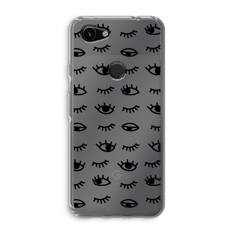 Eye pattern #2: Google Pixel 3a Transparant Hoesje