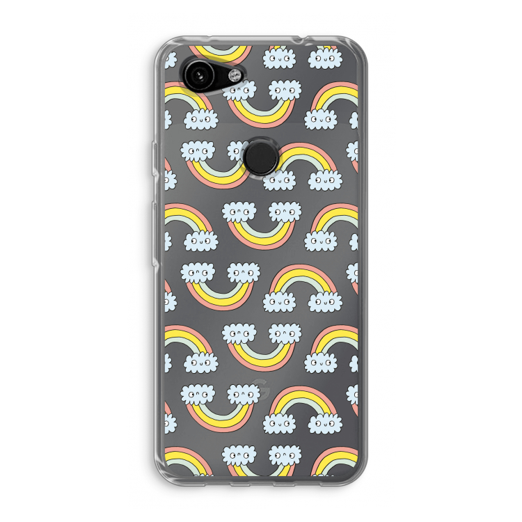 Regenboog: Google Pixel 3a Transparant Hoesje