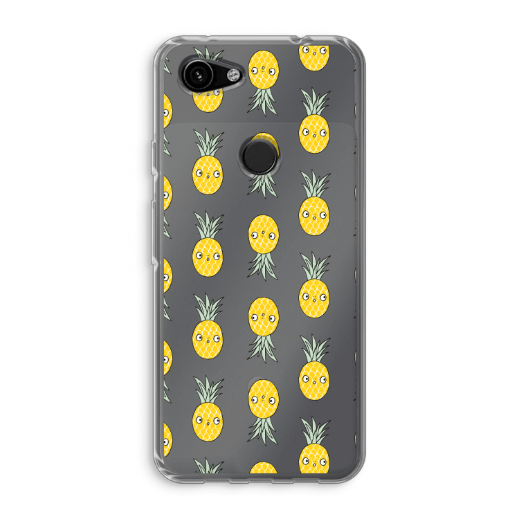 Ananas: Google Pixel 3a Transparant Hoesje