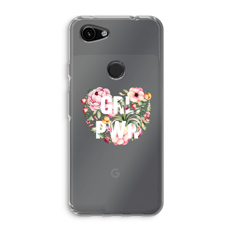GRL PWR Flower: Google Pixel 3a Transparant Hoesje