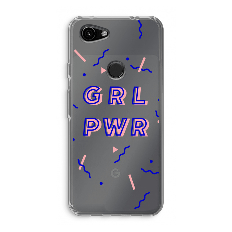 GRL PWR: Google Pixel 3a Transparant Hoesje