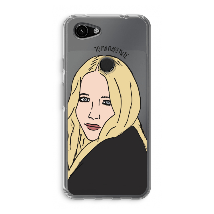 Mary Kate: Google Pixel 3a Transparant Hoesje