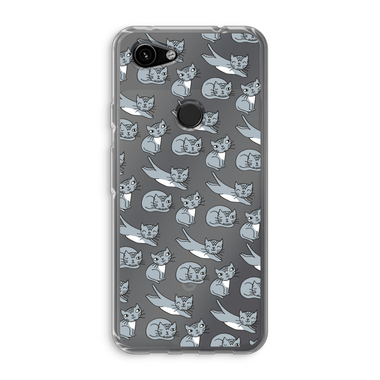 Poezen: Google Pixel 3a Transparant Hoesje