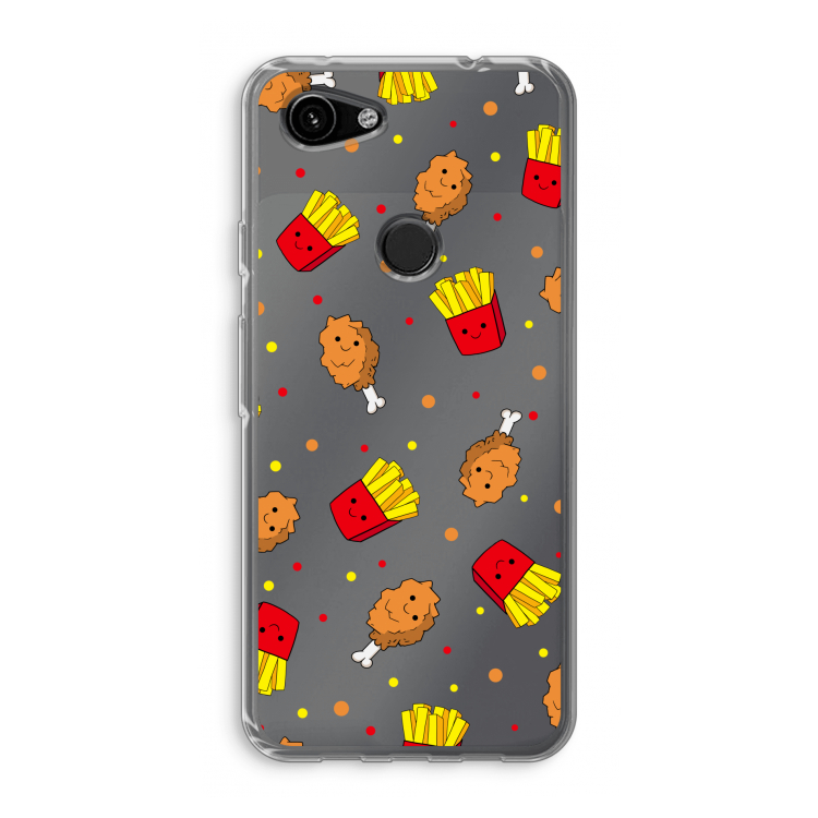 Chicken 'n Fries: Google Pixel 3a Transparant Hoesje