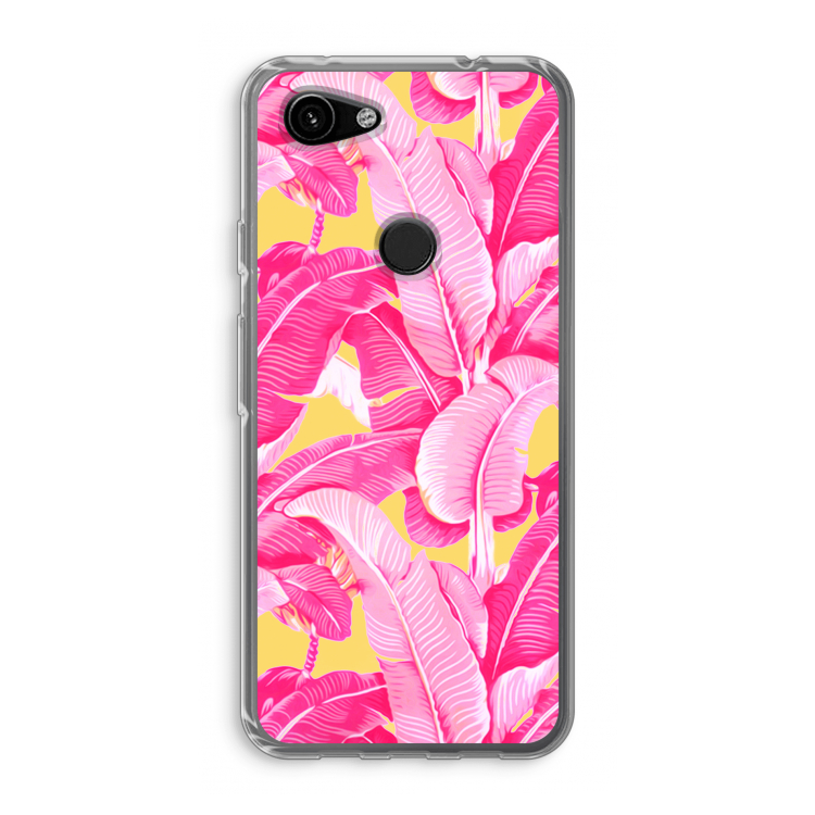 Pink Banana: Google Pixel 3a Transparant Hoesje