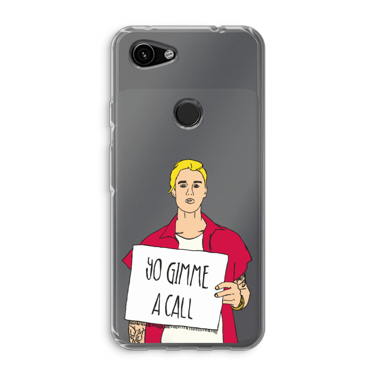 Gimme a call: Google Pixel 3a Transparant Hoesje