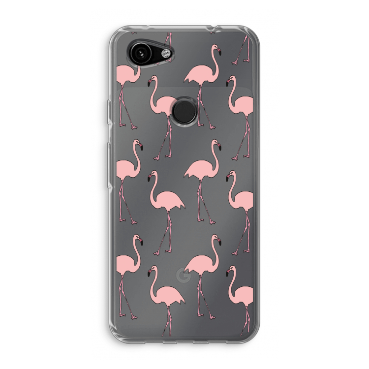 Anything Flamingoes: Google Pixel 3a Transparant Hoesje