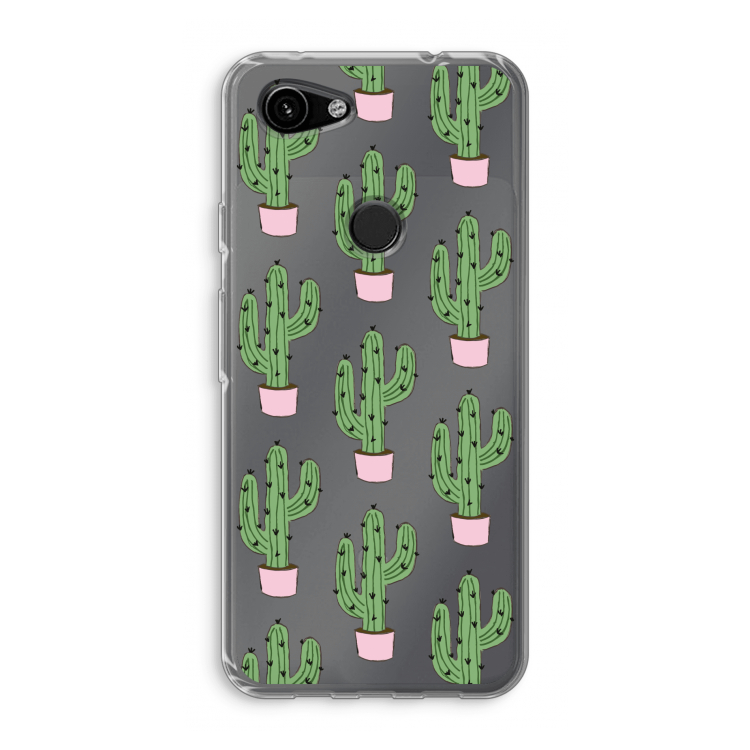 Cactus Lover: Google Pixel 3a Transparant Hoesje