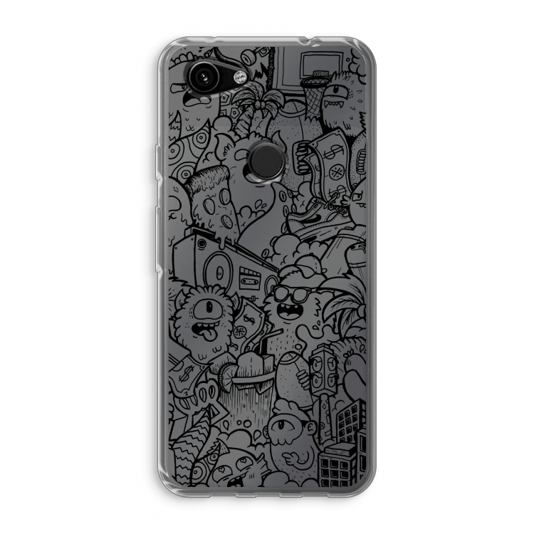 Vexx Black City : Google Pixel 3a Transparant Hoesje