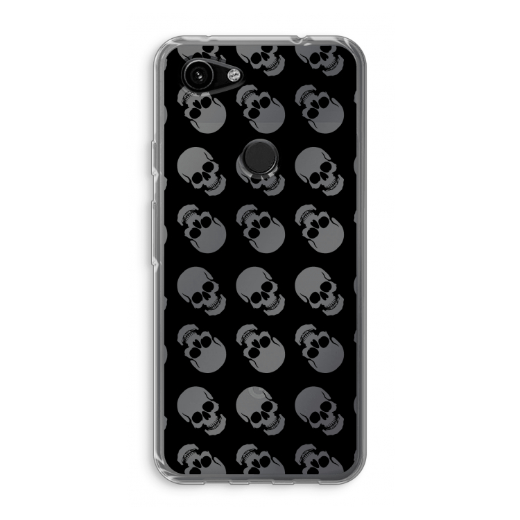 Musketon Skulls: Google Pixel 3a Transparant Hoesje