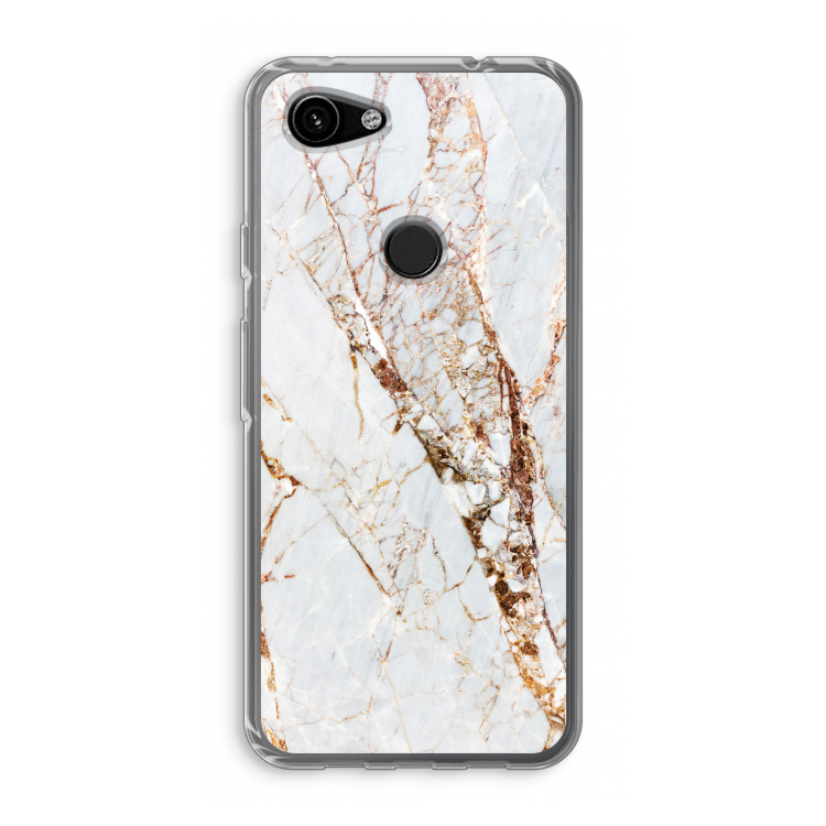 Goud marmer: Google Pixel 3a Transparant Hoesje