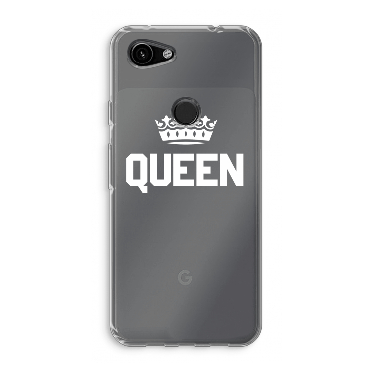 Queen zwart: Google Pixel 3a Transparant Hoesje
