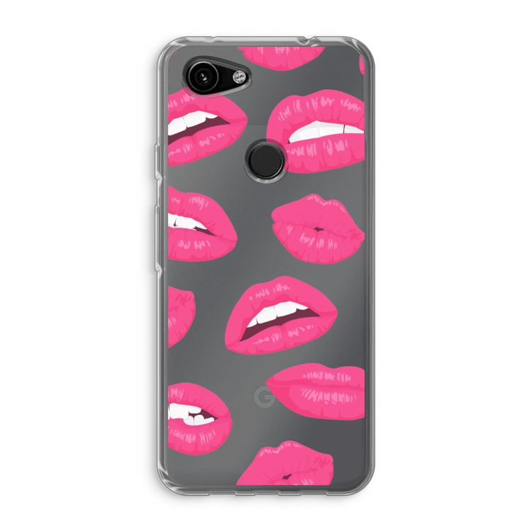 Bite my lip: Google Pixel 3a Transparant Hoesje