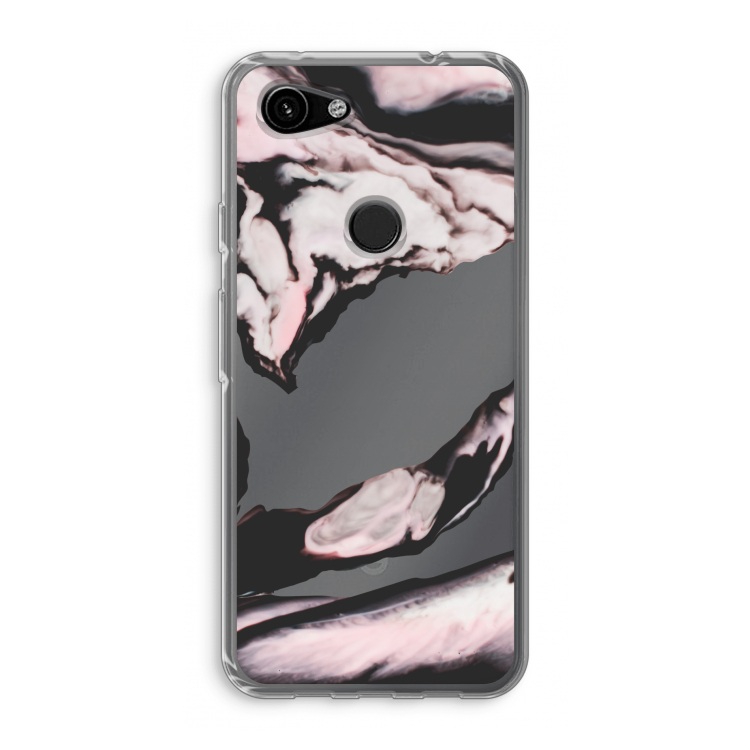 Roze stroom: Google Pixel 3a Transparant Hoesje