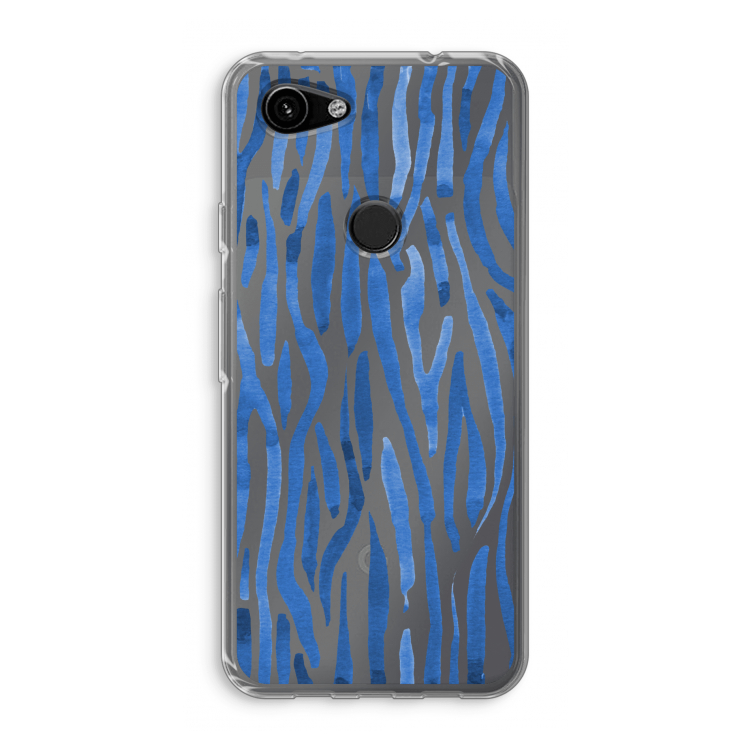 Blauwe nerven: Google Pixel 3a Transparant Hoesje