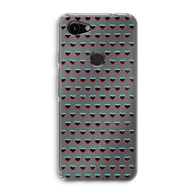 Hartjes: Google Pixel 3a Transparant Hoesje